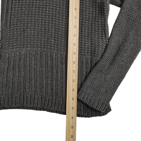 Abercrombie & Fitch Women's Cable Knit Sweater Gray - Size: Medium - Picture 6 of 8